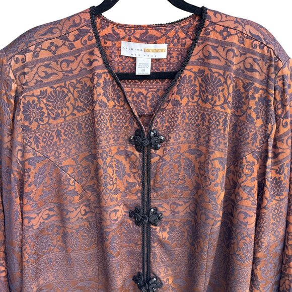 Kathryn Deene New York Vintage Brocade Ornate Sequin Frog Closure Blazer Jacket - Picture 2 of 9